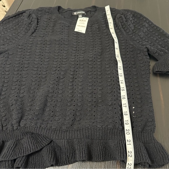 INC Black Blouson-Sleeve Peasant Top XL - Picture 9 of 9